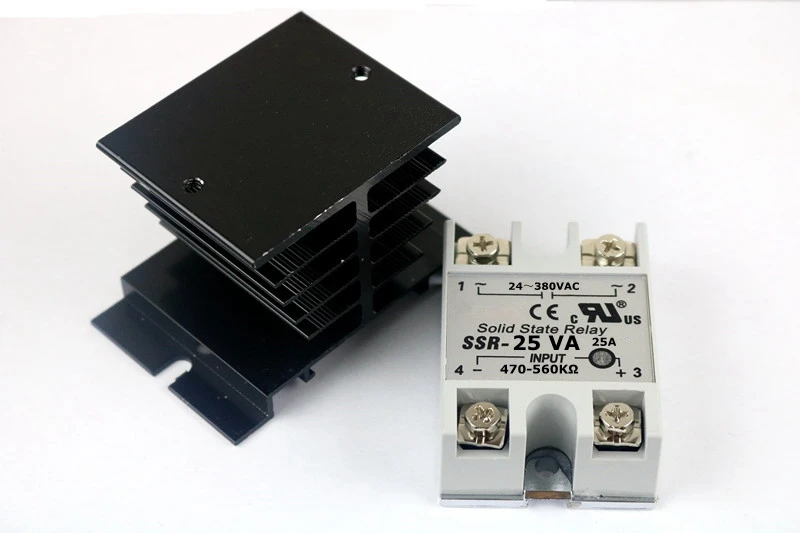 25A AC 380V Solid State Relay Voltage Resistance Regulator w Aluminum Heat Sink SSR-25VA
25A AC 380V Solid State Relay Voltage Resistance Regulator w Aluminum Heat Sink SSR-25VA