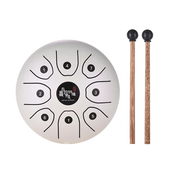 5.5 Inch Mini 8-Tone Steel Tongue Drum C Key Percussion Instrument Hand Pan Drum with Drum Mallets Carry Bag
5.5 Inch Mini 8-Tone Steel Tongue Drum C Key Percussion Instrument Hand Pan Drum with Drum Mallets Carry Bag