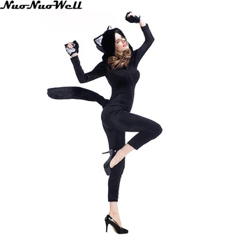 New Style Fashion Black Cat Women Costumes Sexy Hot Female Stage Jumpsuit For Singer Nightclub Bar Half Bodysuit in Hot Sale
New Style Fashion Black Cat Women Costumes Sexy Hot Female Stage Jumpsuit For Singer Nightclub Bar Half Bodysuit in Hot Sale