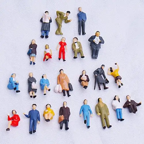 24Pcs Painted Model Train People Action Figures Scenery Display Scale HO (1 to 87)
24Pcs Painted Model Train People Action Figures Scenery Display Scale HO (1 to 87)