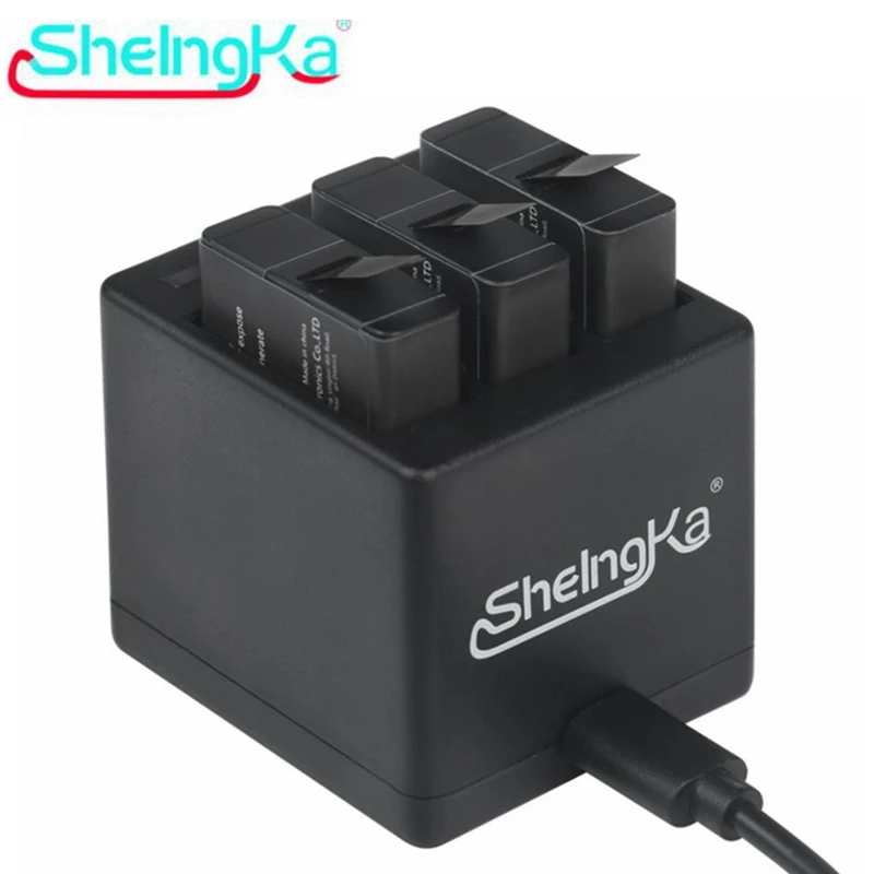 Зарядное устройство ShelngKa 3 слота для карт зарядное с аккумулятором 501 Hero5 GoPro 2018 Hero