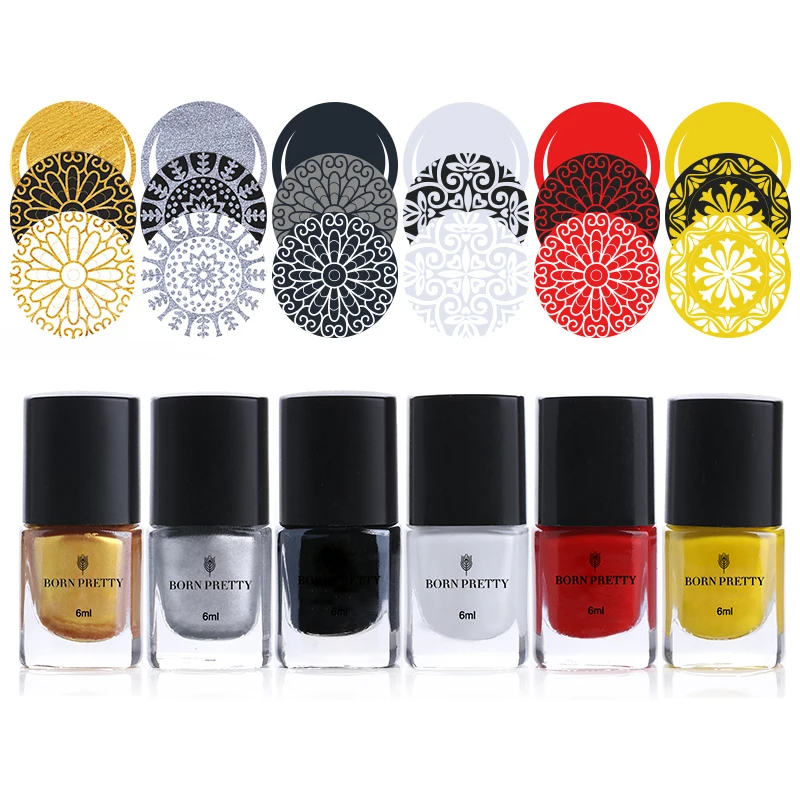 BORN PRETTY 6 Bottles 6ml Stamping Polish Nail Art Varnish Nail Plate Printing Polish Classical Base Color
BORN PRETTY 6 Bottles 6ml Stamping Polish Nail Art Varnish Nail Plate Printing Polish Classical Base Color