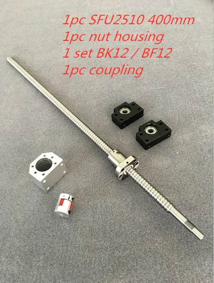 SFU / RM 2510 400mm, End Machining + 2510 Ball Screw + BK / BF20 End Support + Nut Housing + Coupling For CNC Parts
SFU / RM 2510 400mm, End Machining + 2510 Ball Screw + BK / BF20 End Support + Nut Housing + Coupling For CNC Parts