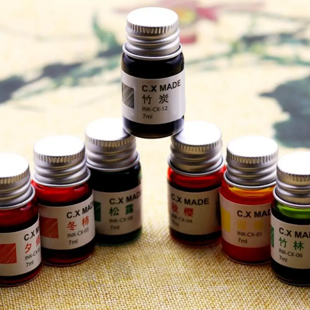 7ml Creative Colored Painting Ink Gold 12 Colorful Ink Signature Pen Non-carbon Ink Fountain Pen Calligraphy Painting Graffiti
7ml Creative Colored Painting Ink Gold 12 Colorful Ink Signature Pen Non-carbon Ink Fountain Pen Calligraphy Painting Graffiti