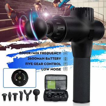 4000r/min Therapy Massage Guns 5 Gears Muscle Massager Pain Sport Massage Machine Relax Body Slimming Relief 6 Heads With Bag
4000r/min Therapy Massage Guns 5 Gears Muscle Massager Pain Sport Massage Machine Relax Body Slimming Relief 6 Heads With Bag