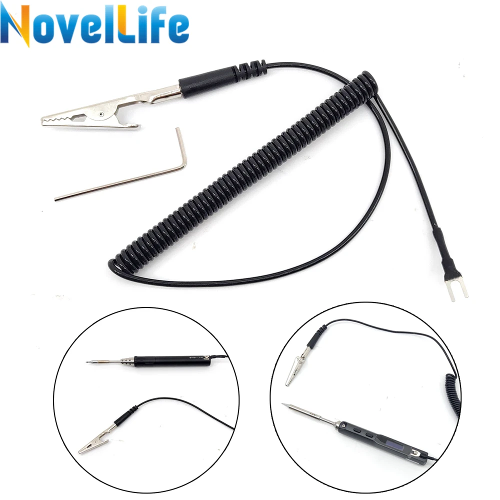 1.5 Meter Anti static Spring Grounding Wire Clamp Earth Cable Alligator Clip to U Type Terminal for TS80 TS100 Soldering Iron
1.5 Meter Anti static Spring Grounding Wire Clamp Earth Cable Alligator Clip to U Type Terminal for TS80 TS100 Soldering Iron
