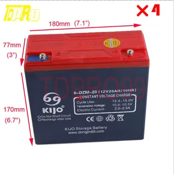 4x 12V 20AH Sealed Lead Acid Rechargeable Battery 6-DZM-20 Golf Cart Go Kart Sco 
4x 12V 20AH Sealed Lead Acid Rechargeable Battery 6-DZM-20 Golf Cart Go Kart Sco