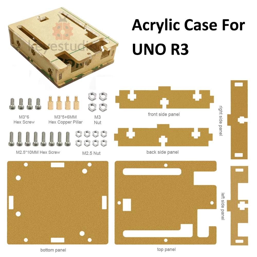 HI-Q Keyestudio One set Transparent Acrylic Box Clear Enclosure for Arduino UNO R3 Case With Screws
HI-Q Keyestudio One set Transparent Acrylic Box Clear Enclosure for Arduino UNO R3 Case With Screws