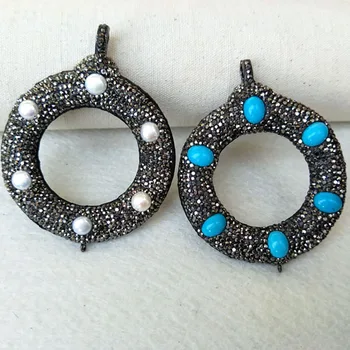 4Pcs Round Shape Snakeskin Pendants Pave Rhinestone pearl Bead connector Charms For Making Necklaces Jewelry findings CT263 
4Pcs Round Shape Snakeskin Pendants Pave Rhinestone pearl Bead connector Charms For Making Necklaces Jewelry findings CT263