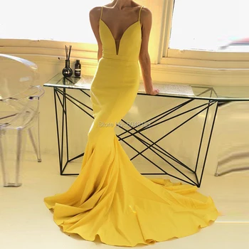 V Neck Spaghetti Straps Elastic Satin Mermaid Prom Dresses 2019 Court Train Backless Party Evening Gowns Robe De Longo
V Neck Spaghetti Straps Elastic Satin Mermaid Prom Dresses 2019 Court Train Backless Party Evening Gowns Robe De Longo