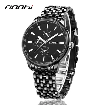 Fashion Black Full Steel Men Casual Quartz Watch Men JAPAN Clock Male Military Wristwatch Gift relojes hombre SINOBI Brand
Fashion Black Full Steel Men Casual Quartz Watch Men JAPAN Clock Male Military Wristwatch Gift relojes hombre SINOBI Brand