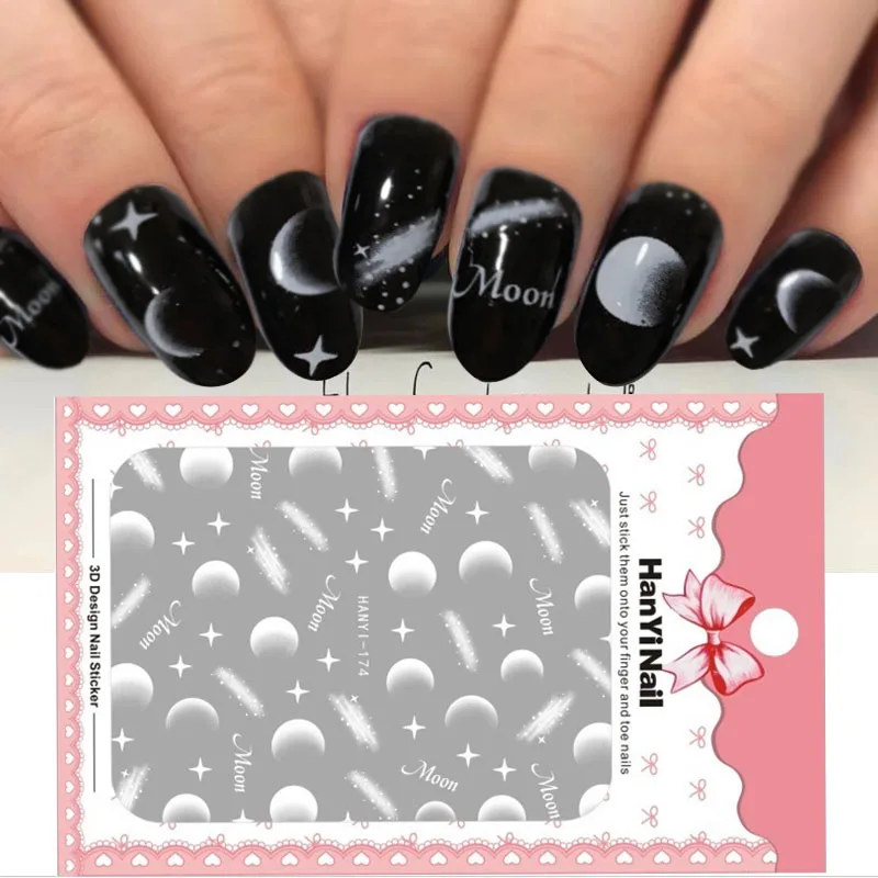 3D Embossed Nail Sticker Moon Star Flower Adhesive DIY Manicure Slider Nail Art Tips Decorations Decals
3D Embossed Nail Sticker Moon Star Flower Adhesive DIY Manicure Slider Nail Art Tips Decorations Decals