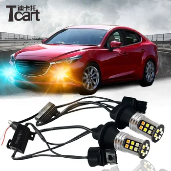 Tcart 2x Auto Led Lamps DRL Daytime Running Lights Night Time Running Light Yellow Turn Signals T20 WY21W For Mazda 3 2017-2018
Tcart 2x Auto Led Lamps DRL Daytime Running Lights Night Time Running Light Yellow Turn Signals T20 WY21W For Mazda 3 2017-2018