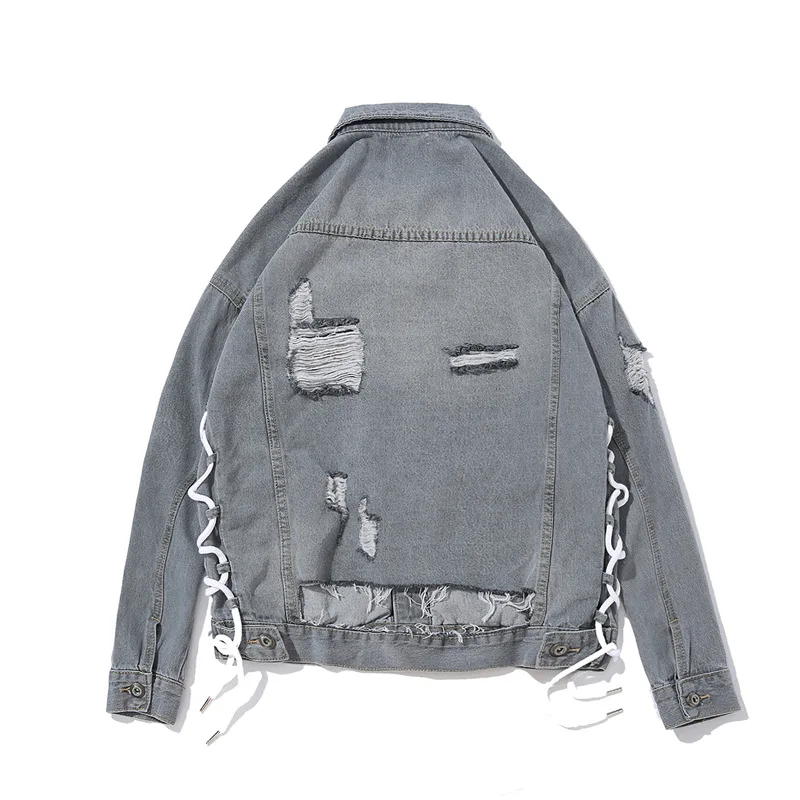 Men's jacket Original new high street hole solid color retro denim jacket men's cardigan
Men's jacket Original new high street hole solid color retro denim jacket men's cardigan