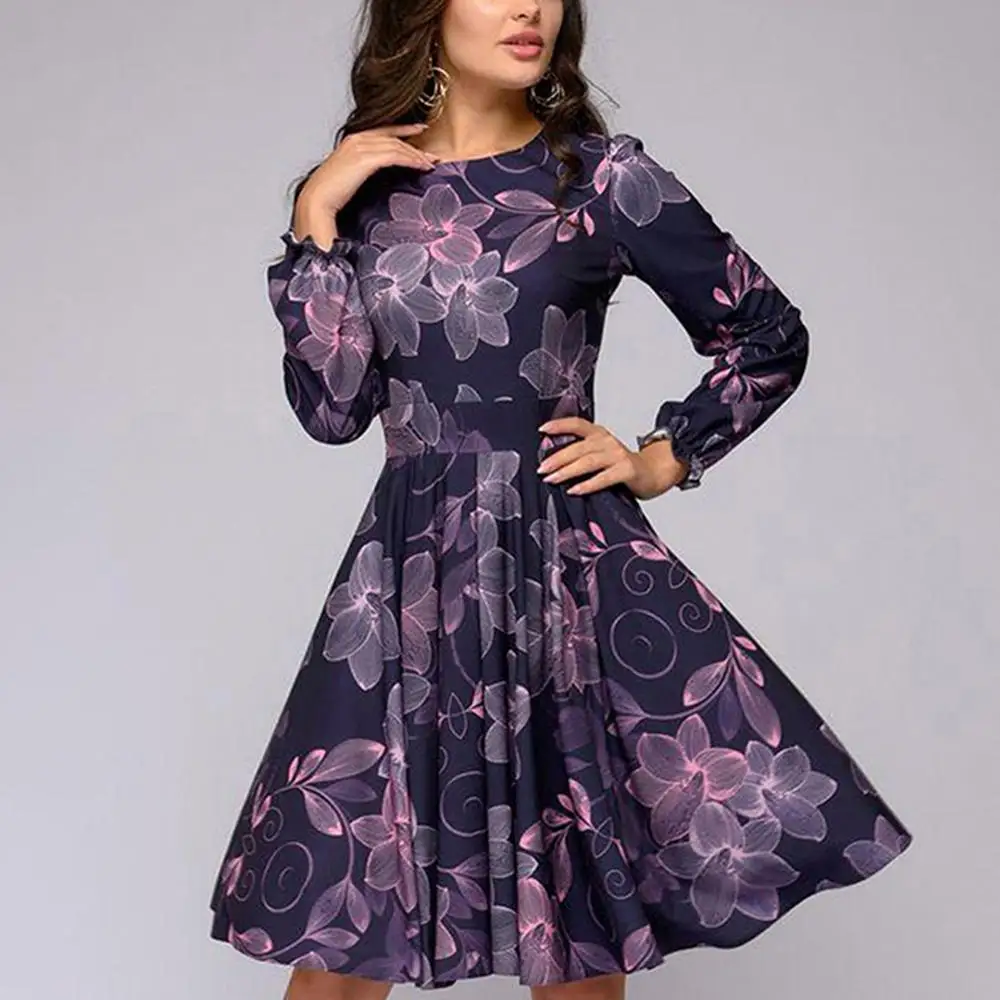 Spring Vintage Dress 2019 New Autumn Floral Women Dresses Elegant Long Sleeve High Waist A Line Dress
Spring Vintage Dress 2019 New Autumn Floral Women Dresses Elegant Long Sleeve High Waist A Line Dress