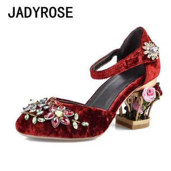 Luxury Wine Red Women Velvets Pumps Gladiator Ankle Strap Bridal Wedding Shoes Crystal Flower 5cm High Heels Valentine Stilettos
Luxury Wine Red Women Velvets Pumps Gladiator Ankle Strap Bridal Wedding Shoes Crystal Flower 5cm High Heels Valentine Stilettos