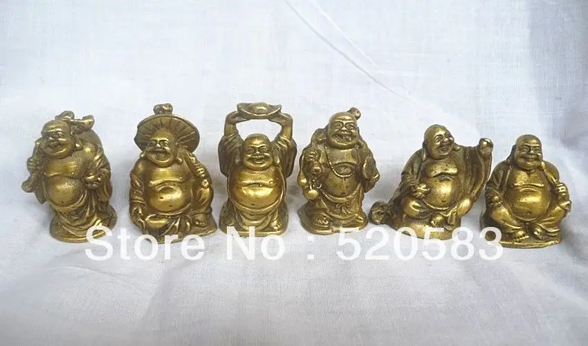 free Chinese Brass YuanBao Wealth Money Bag 6 Happy Laughing Maitreya Buddha Statue fast
free Chinese Brass YuanBao Wealth Money Bag 6 Happy Laughing Maitreya Buddha Statue fast