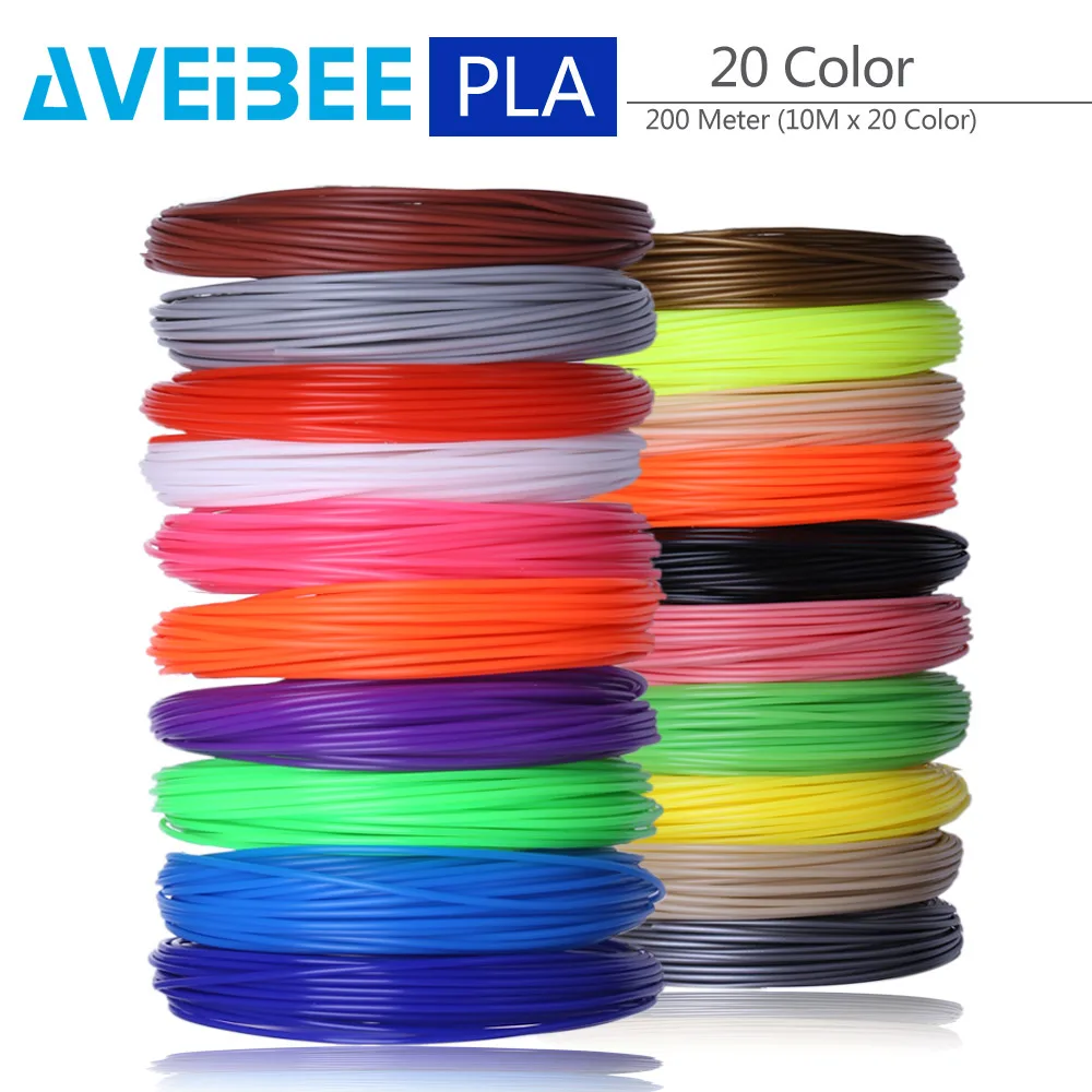 200 Meter 20 Color Set 3D Pen Filament PLA 1.75mm Plastic Rubber Printing Material For 3 D Printer Pen Refills Brithday Gift
200 Meter 20 Color Set 3D Pen Filament PLA 1.75mm Plastic Rubber Printing Material For 3 D Printer Pen Refills Brithday Gift