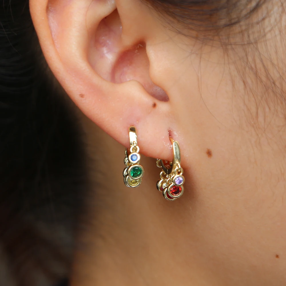 2019-rainbow-cz-dangle-charm-earring-Gold-color-variou-colored-cubic-zirconia-round-dot-elegance-fashion