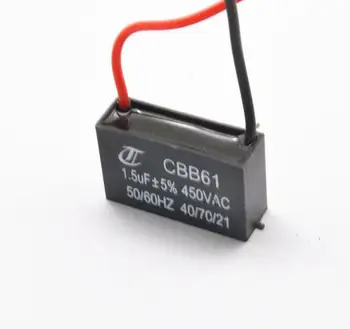 1PCS Fan capacitor CBB61 1.5UF starting capacitor 450V 400V electric fan air conditioning capacitor
1PCS Fan capacitor CBB61 1.5UF starting capacitor 450V 400V electric fan air conditioning capacitor