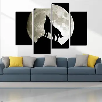 The Moon Wolf Silhouette Painting Canvas Wall Art for Living Room Bedroom Home Decoration
The Moon Wolf Silhouette Painting Canvas Wall Art for Living Room Bedroom Home Decoration