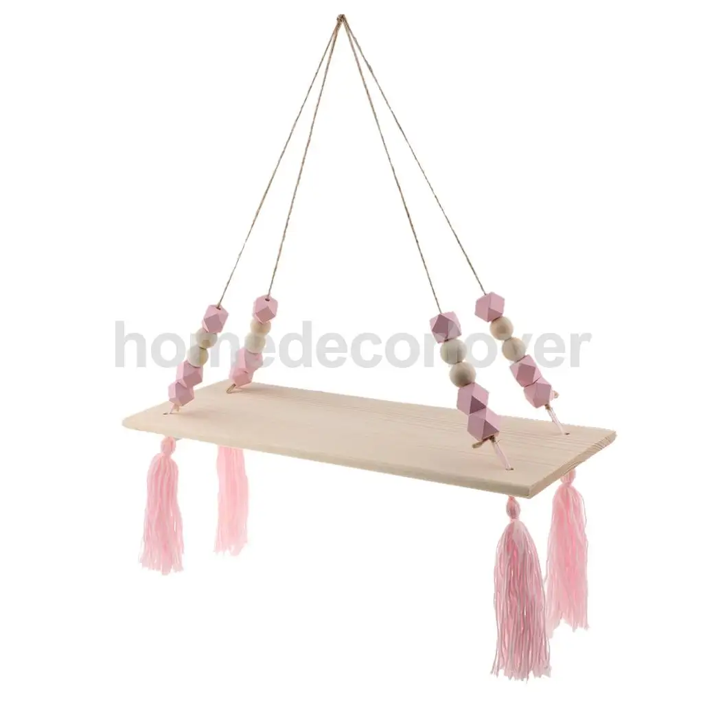 Wall Hanging Wooden Shelves Floating Wall Shelf Home Decor Baby Kids Room Storage Holder Hanger