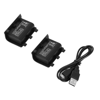 Portable 2PCS 2400mAh Batteries Rechargeable Backup Battery Pack With USB Cable For XBOX ONE Controller Charging Kit
Portable 2PCS 2400mAh Batteries Rechargeable Backup Battery Pack With USB Cable For XBOX ONE Controller Charging Kit