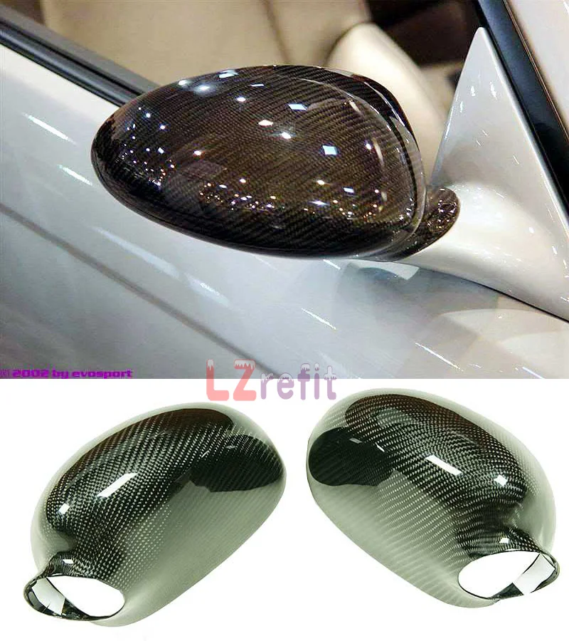 REAL CARBON FIBER MIRROR COVER TRIM 1pair For 2000-2006 BMW E46 M3