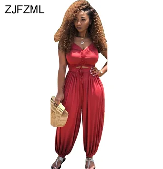 Front Drawstring Sexy Loose Jumpsuit Women Off The Shoulder Backless Lantern Long Romper Casual Halter Hollow Out Beach Bodysuit
Front Drawstring Sexy Loose Jumpsuit Women Off The Shoulder Backless Lantern Long Romper Casual Halter Hollow Out Beach Bodysuit