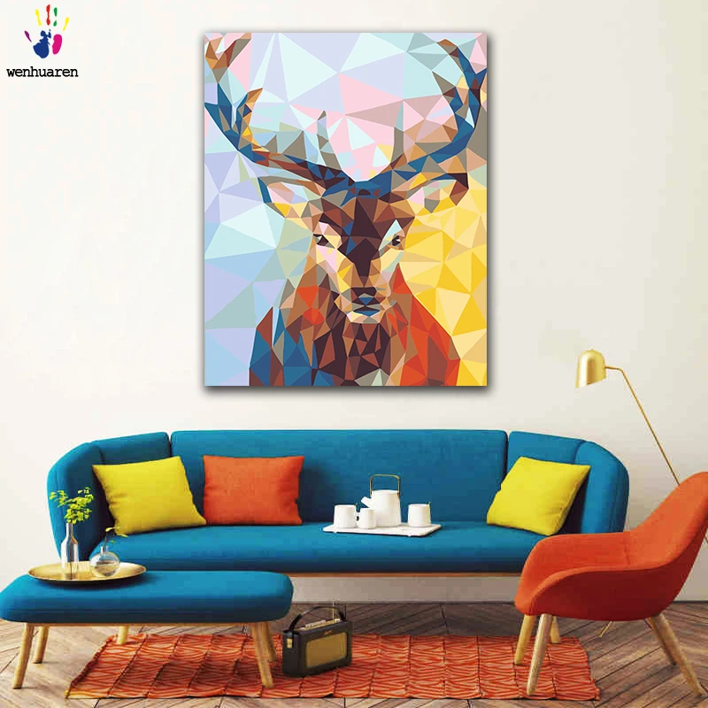 DIY colorings pictures by numbers with colors Painted abstract rhombus elk picture drawing painting by numbers framed Home
DIY colorings pictures by numbers with colors Painted abstract rhombus elk picture drawing painting by numbers framed Home