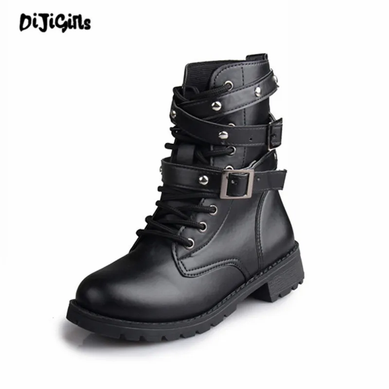 British Style Classic Women Motorcycle Boots Bandage Ankle Waterproof Hiking Ladies Vintage Rivet Combat Army Shoes Women Boots
British Style Classic Women Motorcycle Boots Bandage Ankle Waterproof Hiking Ladies Vintage Rivet Combat Army Shoes Women Boots