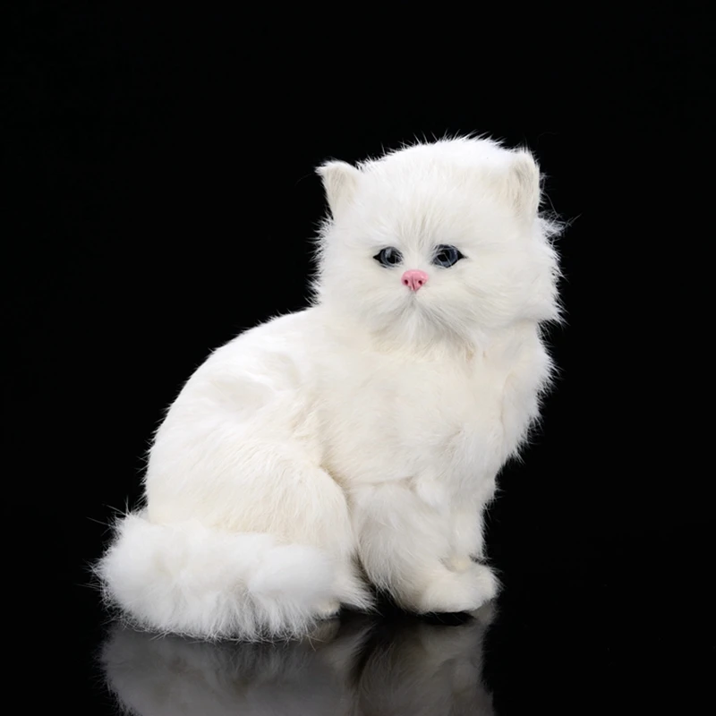 simulation cat mini persian cat model plush toys home accessories deco for children girlfriends birthday gifts 16x12x18cm DY80045 (4)