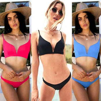 Women's Bikini Set 2018 Sexy Ladies Solid Bandage Push-Up Swimwear Swimsuit Bathing Brazilian Beachwear Maillot De Bain Femme
Women's Bikini Set 2018 Sexy Ladies Solid Bandage Push-Up Swimwear Swimsuit Bathing Brazilian Beachwear Maillot De Bain Femme