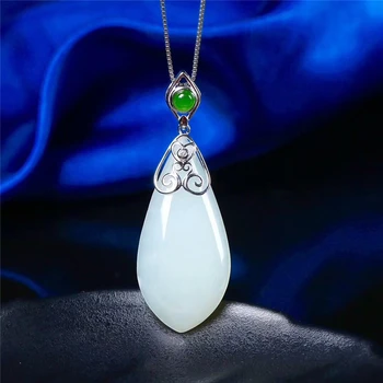 Koraba Vinage S925 Sterling Silver Inlaid Natural Hetian White Simple Jade Pendant Necklace Christmas Jewelry
Koraba Vinage S925 Sterling Silver Inlaid Natural Hetian White Simple Jade Pendant Necklace Christmas Jewelry