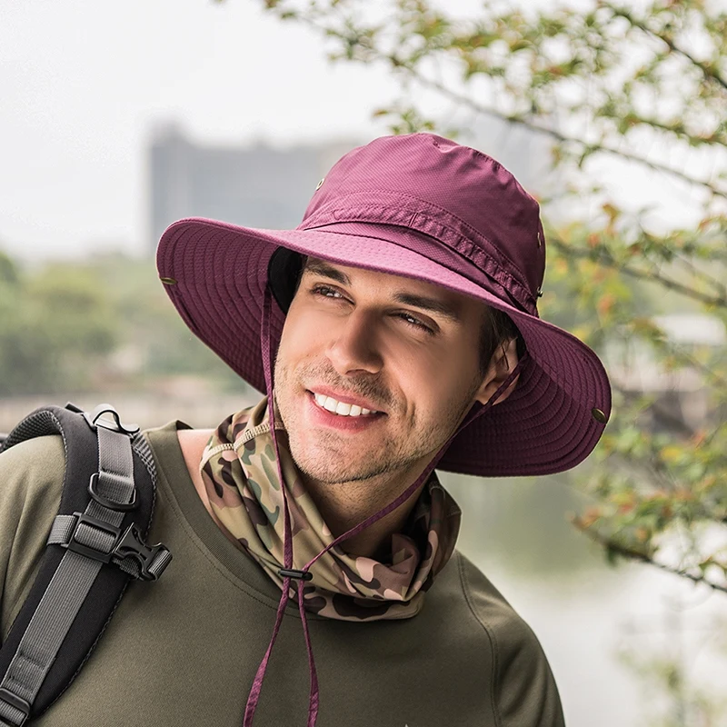 Outdoor Hat Wide Brim Bucket Hats UV Protection Boonie Breathable Hat for Fishing, Hiking, Camping, Boating
Outdoor Hat Wide Brim Bucket Hats UV Protection Boonie Breathable Hat for Fishing, Hiking, Camping, Boating