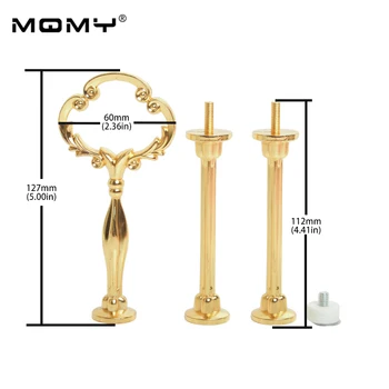 

Heavy Rod Gold Flower 3 Tier Plate Centre Hardware Cake Stand Fitting And Handle