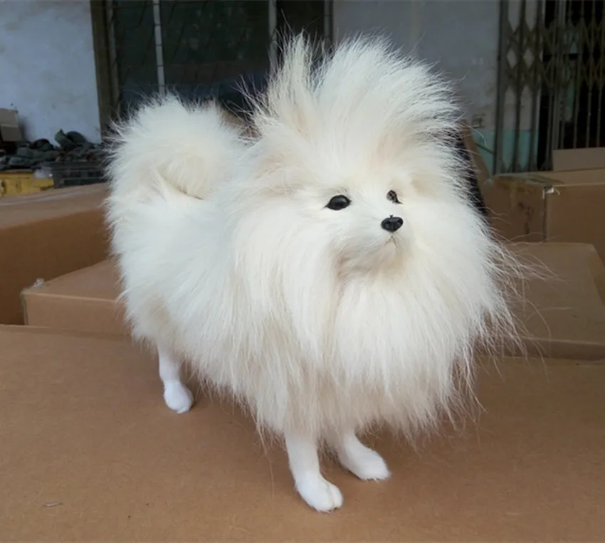 Большие 27x26 см shih tzu собака Твердые игрушечные модели полиэтилен и мех ручной