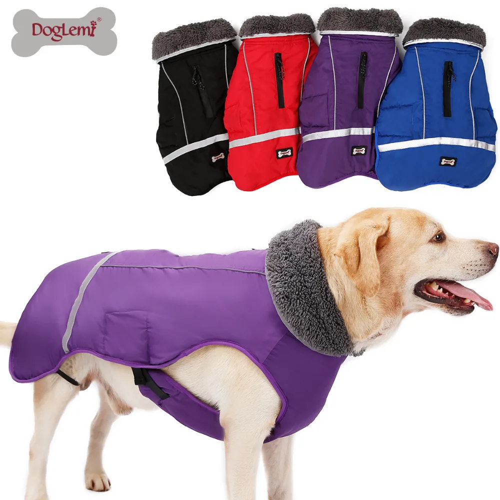 New Waterproof & Reflective Warm Dog Clothes Winter Fur Collar Vest Jacket Coat Sport Clothing for Small Medium Large Dogs
New Waterproof & Reflective Warm Dog Clothes Winter Fur Collar Vest Jacket Coat Sport Clothing for Small Medium Large Dogs