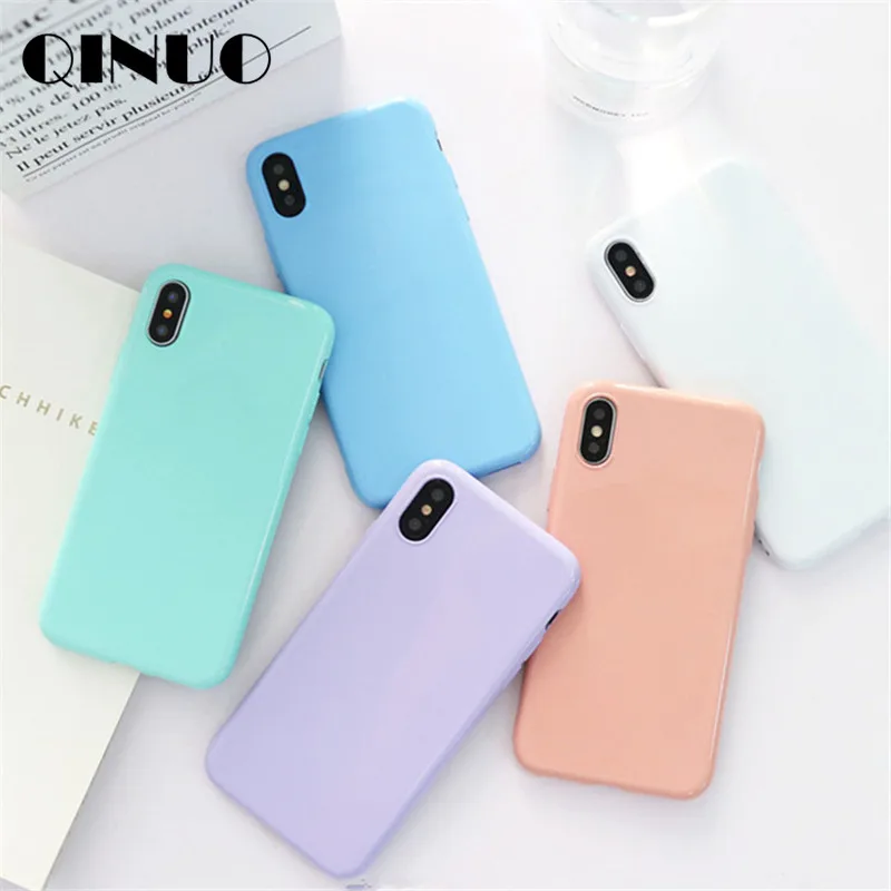 QINUO Simple Plain Candy Case For iPhone 6 6s 7 Plus 8 Plus Cute Colorful Soft smooth Candy TPU Case For iPhone X XS Max XR Capa
QINUO Simple Plain Candy Case For iPhone 6 6s 7 Plus 8 Plus Cute Colorful Soft smooth Candy TPU Case For iPhone X XS Max XR Capa