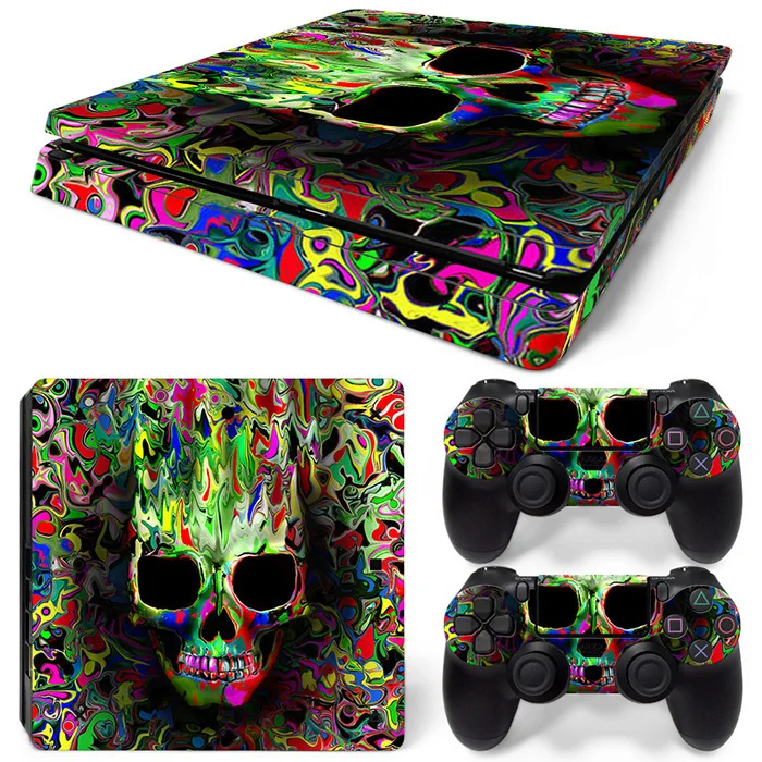 Skull Vinyl Decal PS4 Slim Skin Sticker For Playstation 4 Slim Console & 2 Controllers PS 4 S Accessories
Skull Vinyl Decal PS4 Slim Skin Sticker For Playstation 4 Slim Console & 2 Controllers PS 4 S Accessories