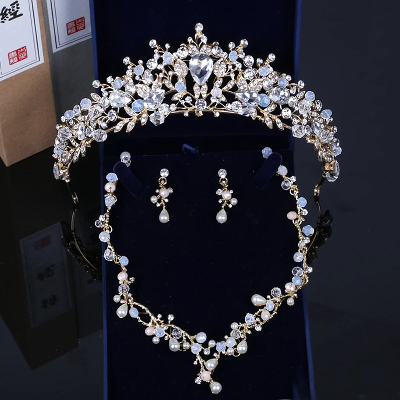 Vogue Rhinestone Crystal Statement Bridal Necklace + Earrings + Crown Jewelry Sets
Vogue Rhinestone Crystal Statement Bridal Necklace + Earrings + Crown Jewelry Sets