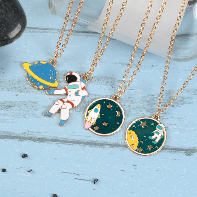 WEISHUOLI Metal Cute Spaceman Sky Planet Wild Pendant Necklace Alloy Accessories Wholesale For Women
WEISHUOLI Metal Cute Spaceman Sky Planet Wild Pendant Necklace Alloy Accessories Wholesale For Women