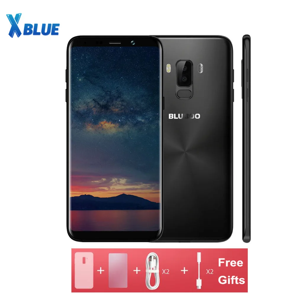 BLUBOO S8 Plus 6.0'' 18:9 Full Display Smartphone MTK6750T Octa Core 4G RAM 64G ROM Android 7.0 Dual Rear Camera Fingerprint
BLUBOO S8 Plus 6.0'' 18:9 Full Display Smartphone MTK6750T Octa Core 4G RAM 64G ROM Android 7.0 Dual Rear Camera Fingerprint