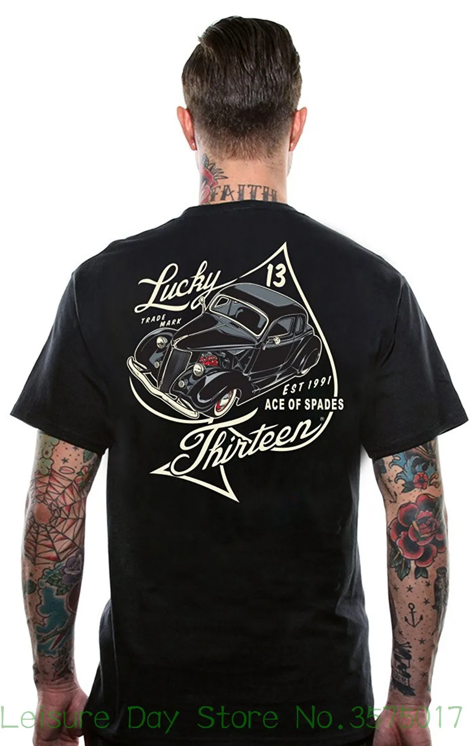 Round Neck Best Selling Male Natural Cotton Shirt Lucky 13 Men's Ace Of Spades T-shirt coat clothes tops
Round Neck Best Selling Male Natural Cotton Shirt Lucky 13 Men's Ace Of Spades T-shirt coat clothes tops