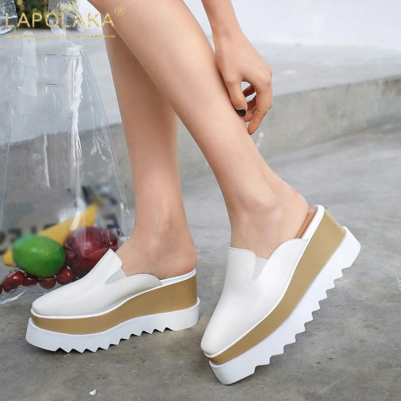 Lapolaka Fashion New Genuine Leather Ladies Wedges High Heels Platform Shoes Woman Casual Party Spring summer women Slippers
Lapolaka Fashion New Genuine Leather Ladies Wedges High Heels Platform Shoes Woman Casual Party Spring summer women Slippers