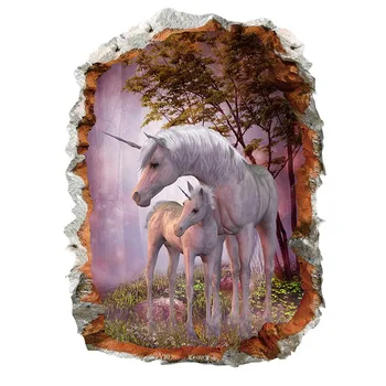 Unicorn Horse Forset Wall Stickers Creative 3d Break The Wall Effect Picture Setting Sticker Decorative Kids Room Decor
Unicorn Horse Forset Wall Stickers Creative 3d Break The Wall Effect Picture Setting Sticker Decorative Kids Room Decor