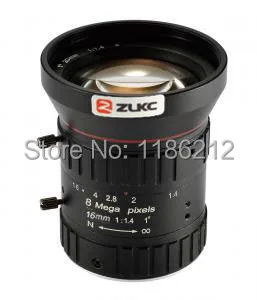 8.0 Mega Pixel C Mount 16mm 1" ITS / Machine Vision fixed focal length lenses Industrial camera manual Iris CCTV Lens
8.0 Mega Pixel C Mount 16mm 1" ITS / Machine Vision fixed focal length lenses Industrial camera manual Iris CCTV Lens