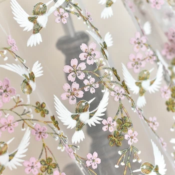 High-grade bird embroidery 3D lace fabric wedding dress costumes handmade diy fabric clothing decorative fabric
High-grade bird embroidery 3D lace fabric wedding dress costumes handmade diy fabric clothing decorative fabric