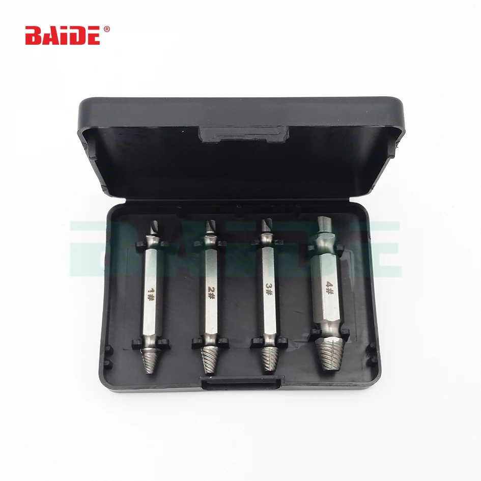 4pcs Damaged Screw Extractor Drill Bits Guide Set Broken Speed Out Easy out Bolt Stud Stripped Screw Remover Tool 100sets/lot
4pcs Damaged Screw Extractor Drill Bits Guide Set Broken Speed Out Easy out Bolt Stud Stripped Screw Remover Tool 100sets/lot