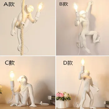 Modern creative design Resin Monkey Loft Vintage Hemp Rope Pendant Light for Home Lighting Bar Cafe Retro Hanging Pendant lamp
Modern creative design Resin Monkey Loft Vintage Hemp Rope Pendant Light for Home Lighting Bar Cafe Retro Hanging Pendant lamp